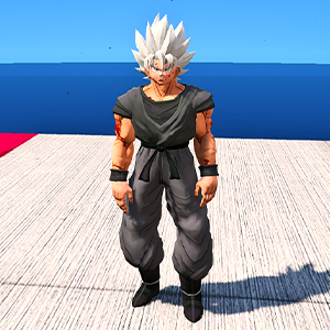 GTA V goku white long hair Ped